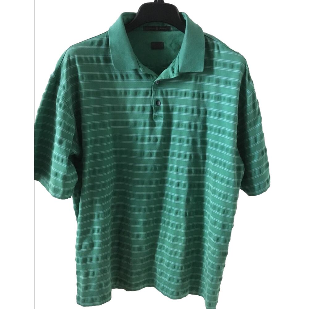 Tiger Woods Collection Nike Shirt Green Golf Polo Performance Mens size L